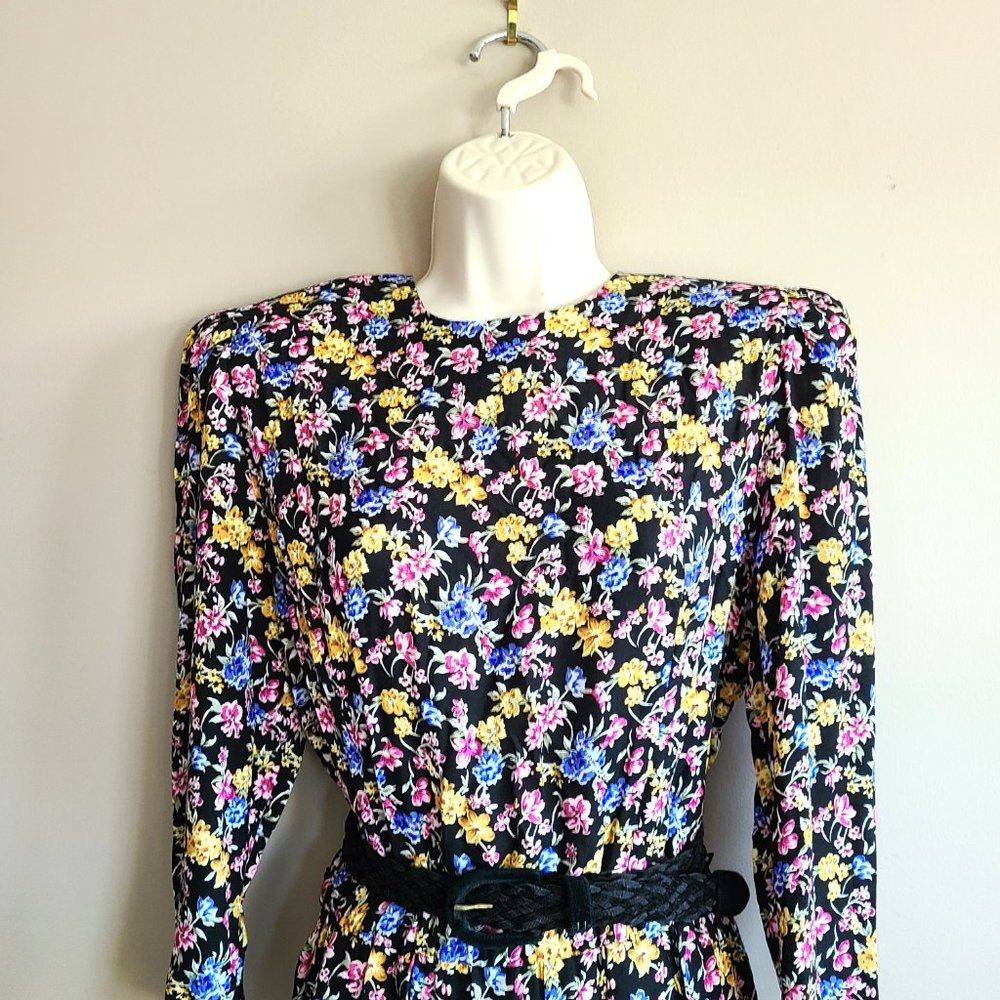 Karin Stevens vintage new with tag floral summer maxi dress. New old stock. - Picture 2 of 11
